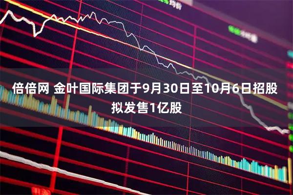 倍倍网 金叶国际集团于9月30日至10月6日招股 拟发售1亿股