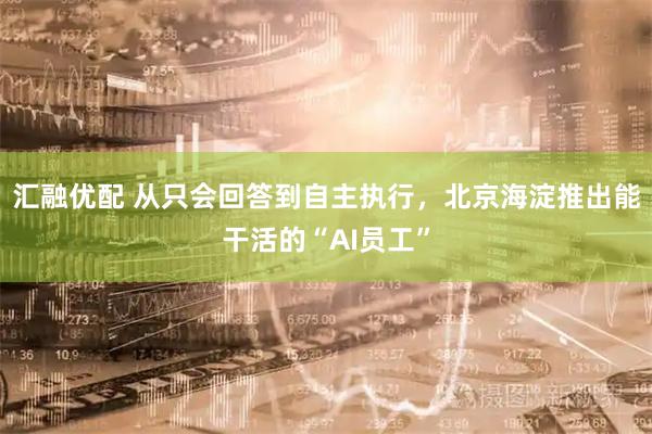 汇融优配 从只会回答到自主执行，北京海淀推出能干活的“AI员工”